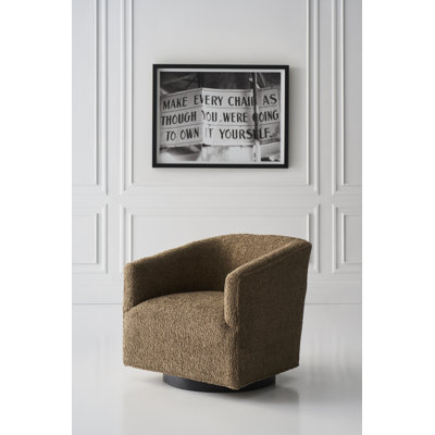 Coco Upholstered Swivel Barrel Chair