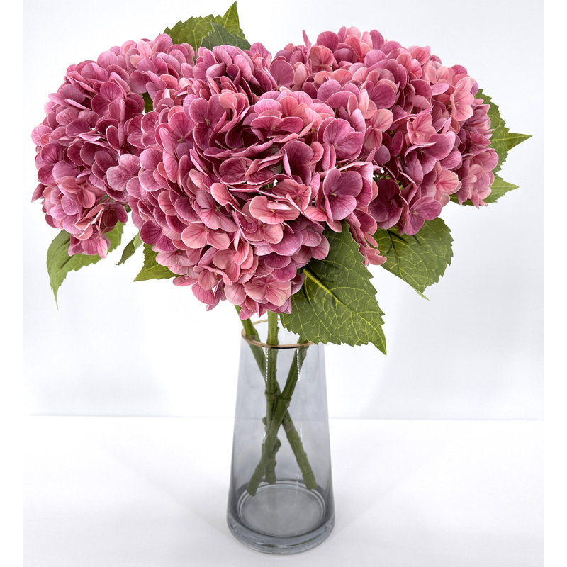 Grand Real Hortensia 1 tige Real Touch, Rose foncé
