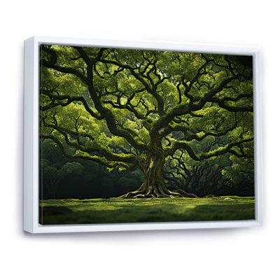 Green Tree Oaks Power Of Forest - Tree Oak Large Wall Art