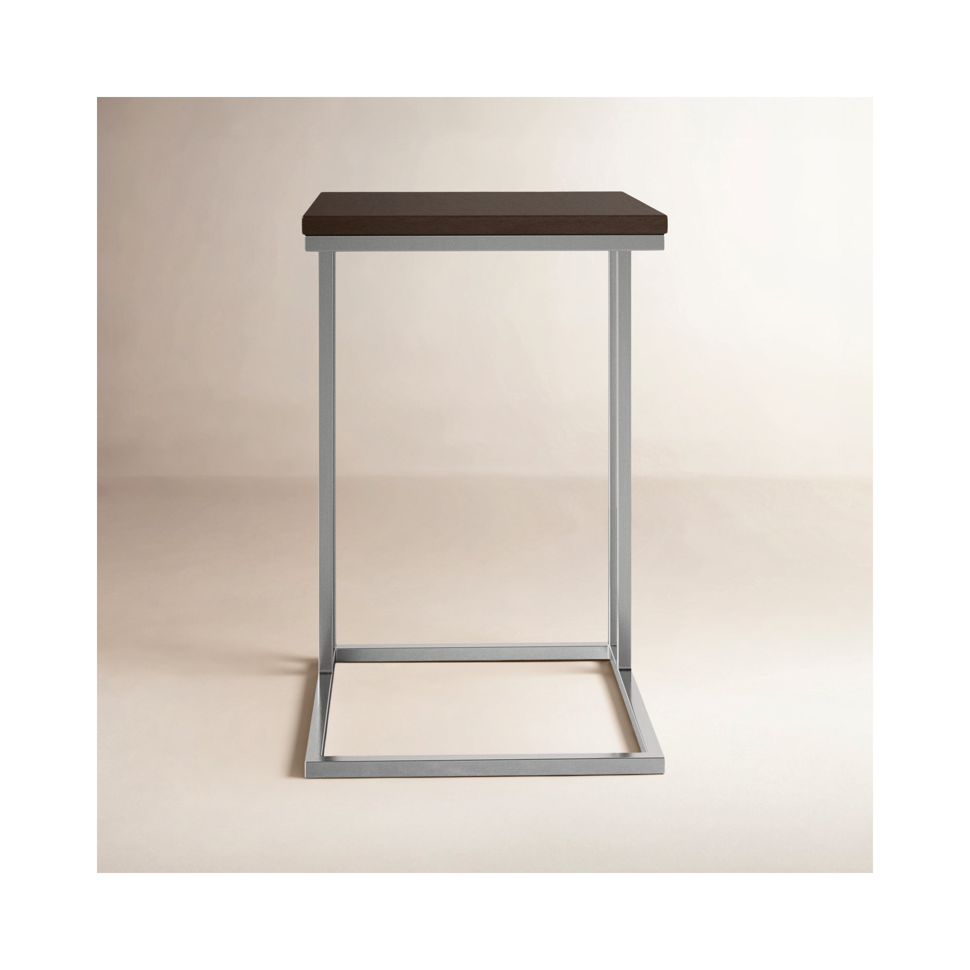 Hampshire End Table, Silver/Espresso