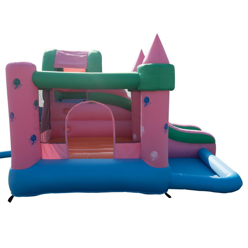 Château gonflable Kids Jumper House, fosse à balles / glissade longue, sans ventilateur