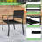 50" Garden Bench With Patterned Backrest And Curved Armrests For Porch Lawn