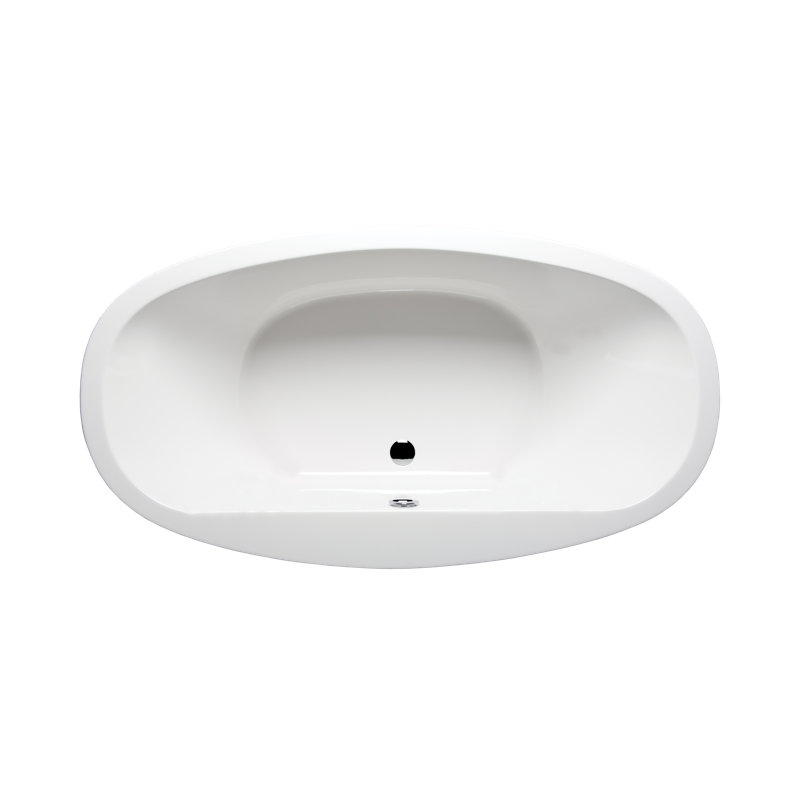 Pipeline 67" x 36" Drop In Whirlpool Acrylic Bathtub, White