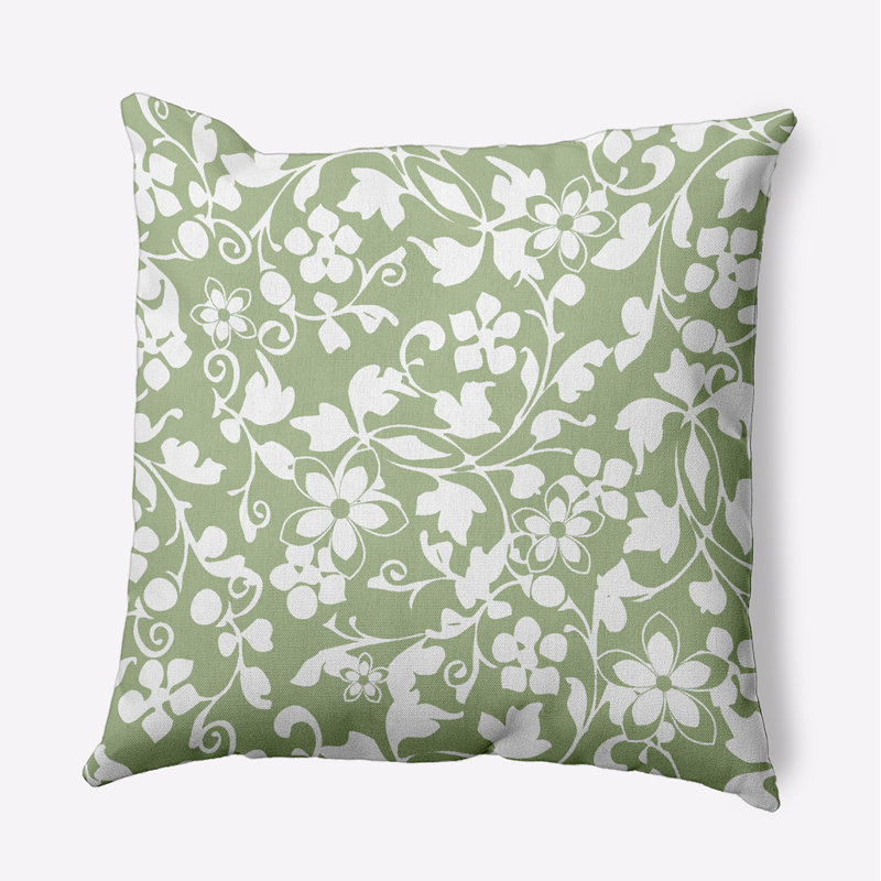 Floral Polyester Throw Pillow, 26"H x 26"W, Square