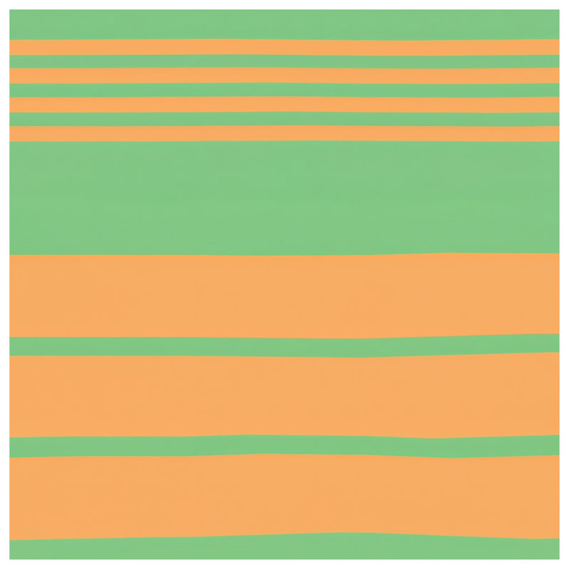 Édredon à rayures vertes et orange, Twin