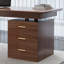 Bureau rectangulaire en bois massif brun noyer
