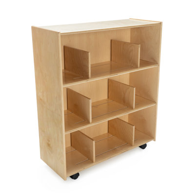 12 Compartment Manufactured Wood Book Display