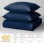 Premium 400TC Egyptian Cotton Extra Long Staple Soft Breathable Hotel Style Duvet Cover Set with Secure Zipper-122724922