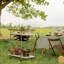 Ahmarria 2-Tier Bar Cart on Wheels with Wine Rack and Glass Holder, Drink Trolley for Home, Party-1646586772