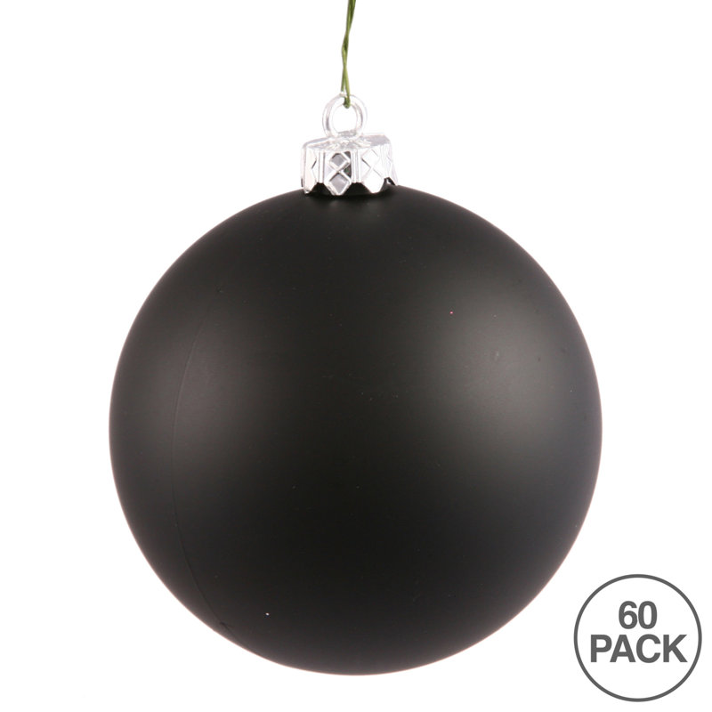Décoration de boule décorative des Fêtes, H 2,4 po x l 2,4 po x P 2,4 po, Noir