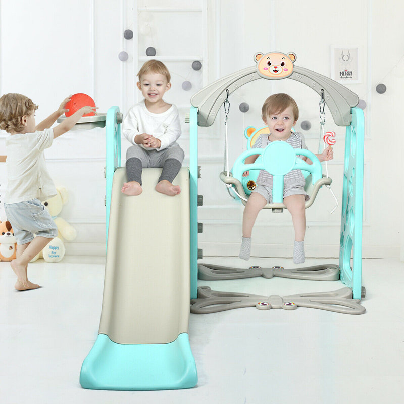 Celina Freeport Park Plastic Swing Set with 1 Swing(s) , 1 Slide(s)