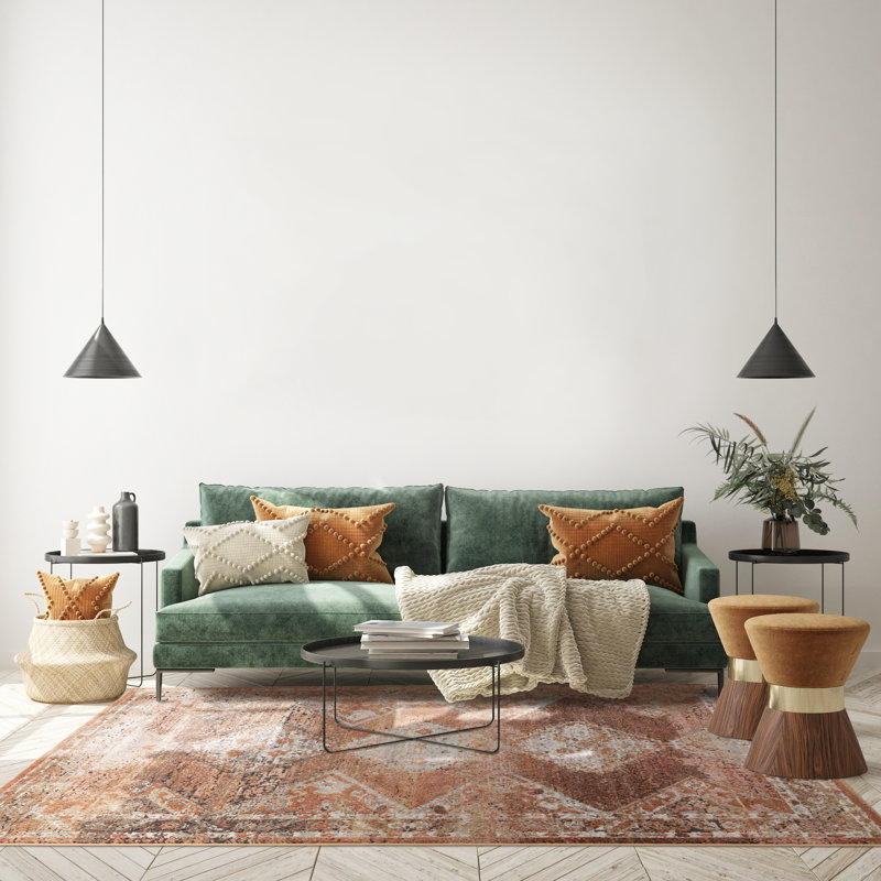 Anthonyville Traditional Persian Rust Rug, Rectangle 120 x 170cm