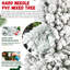 Arbre de Noël floqué avec lumières à DEL blanc chaud, branches en PVC enneigées et aiguilles pointues, conception à charnières pour une installation facile, support en métal robuste - arbre de vacances complet et réaliste-1411334422