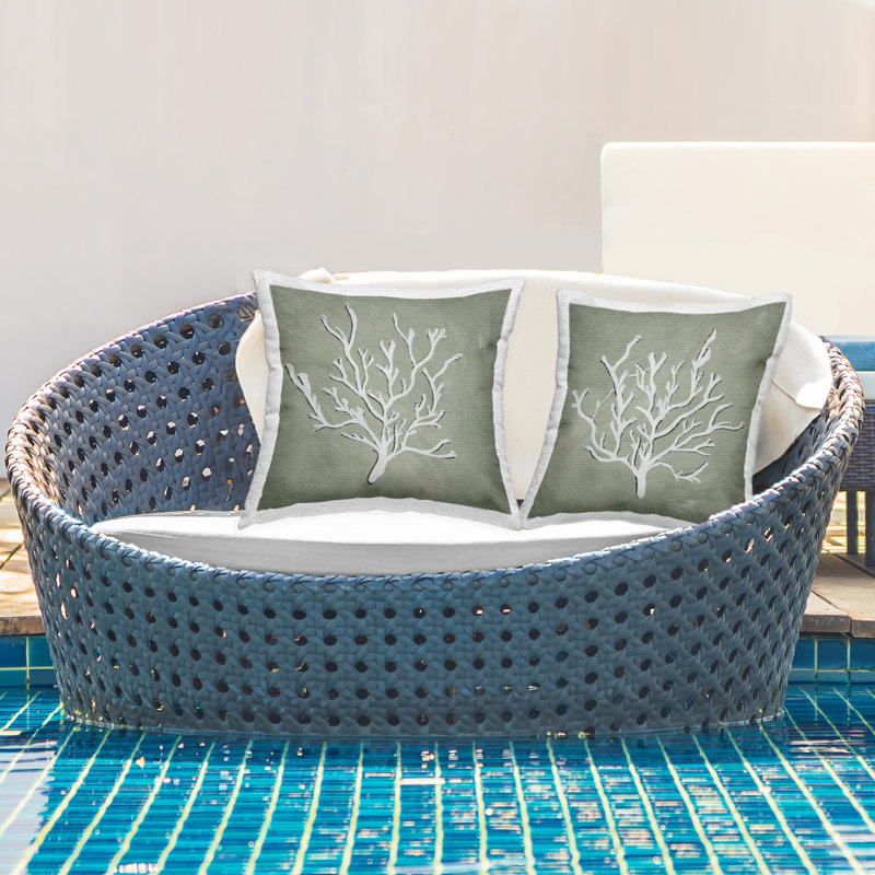 Housse et insert de coussin décoratif en polyester pour intérieur / extérieur Nola James