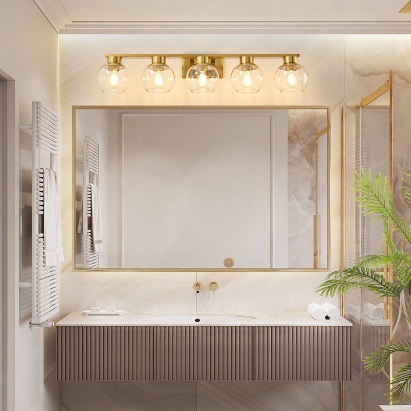 Luminaires de salle de bain à intensité variable Geneva, Or, 5
