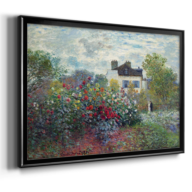 Le jardin de l'artiste à Argenteuil, reproduction d'art sur toile, Noir, H 18 po x l 26 po x P 1,5 po