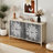 Sideboard Buffet Cabinet, Storage Cabinet with Storage,Modern Storage Cabinet with 4 Doors & Adjustable Shelves for Living Room, Dining Room, Kitchen and Entryway-481544994
