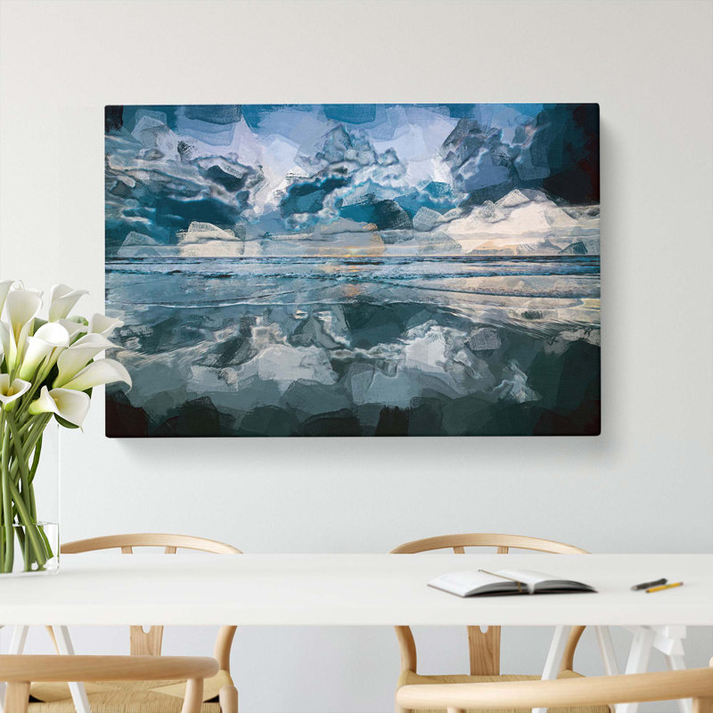 Ocean Reflections In Italy In Abstract - Wrapped Canvas Painting, 40cm H x 60cm W x 3cm D