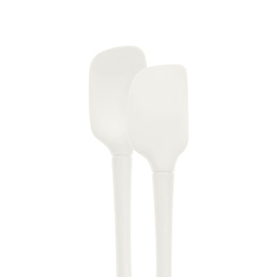 Tovolo Flex-Core Mini Silicone Spatula and Spoonula Set of 2, White