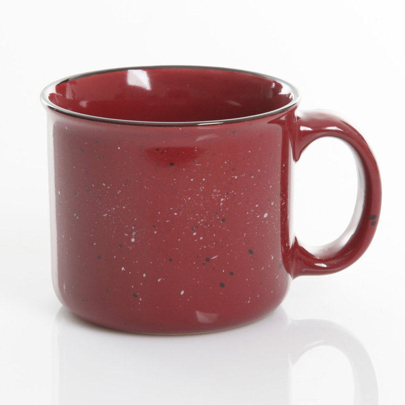 Gibson Home Altaic Speckled 17 Ounce Enamelware Coffee Mug Assortment, Set Of 4