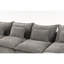 Canapés d'angle modulaires modernes surdimensionnés, tissu gaufré en coton, 4 places, 2 poufs
