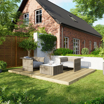 Powersheds 10 x 12ft Timber Pressure Treated Decking Kit - No Handrails