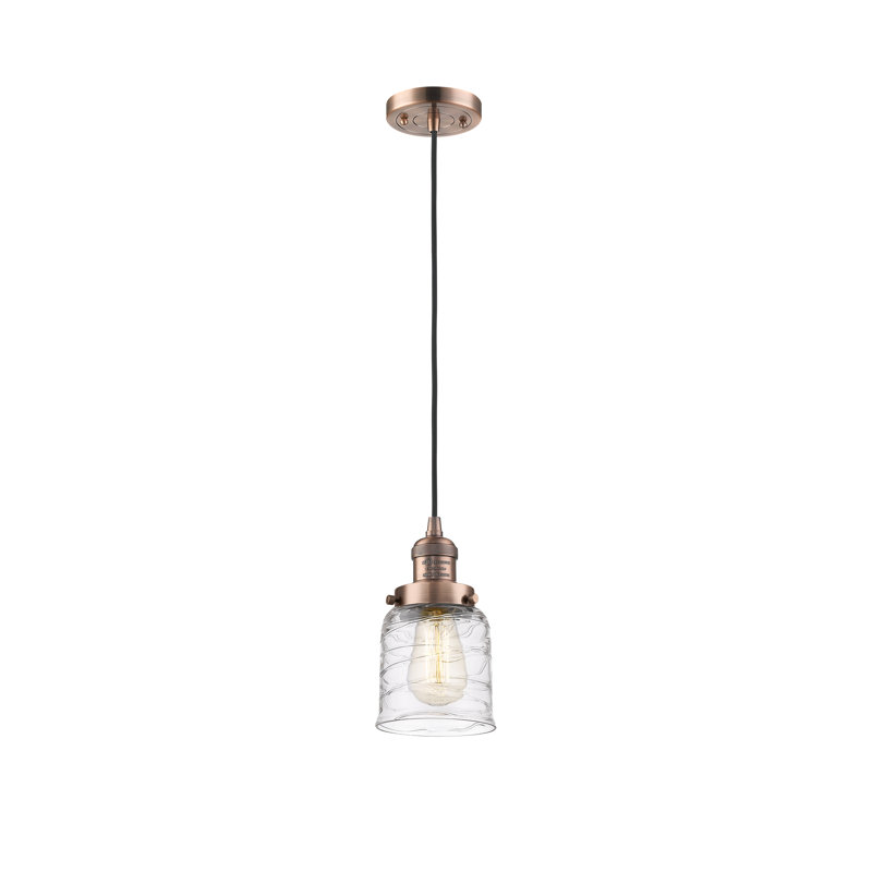 Camillus 1 - Light Schoolhouse Pendant, Antique Copper
