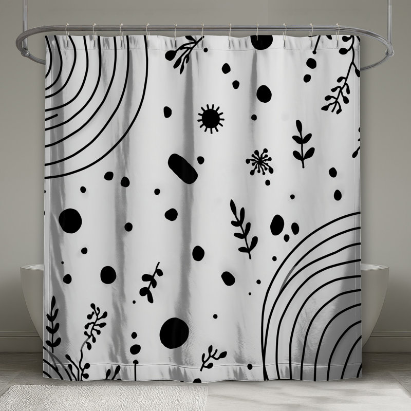 Rideaux de douche Abstract Doodles, L 70 po x H 93 po