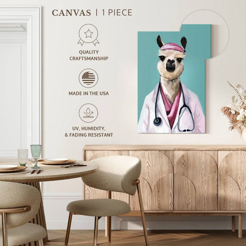 Doctor Llama, H 51 po x l 34 po