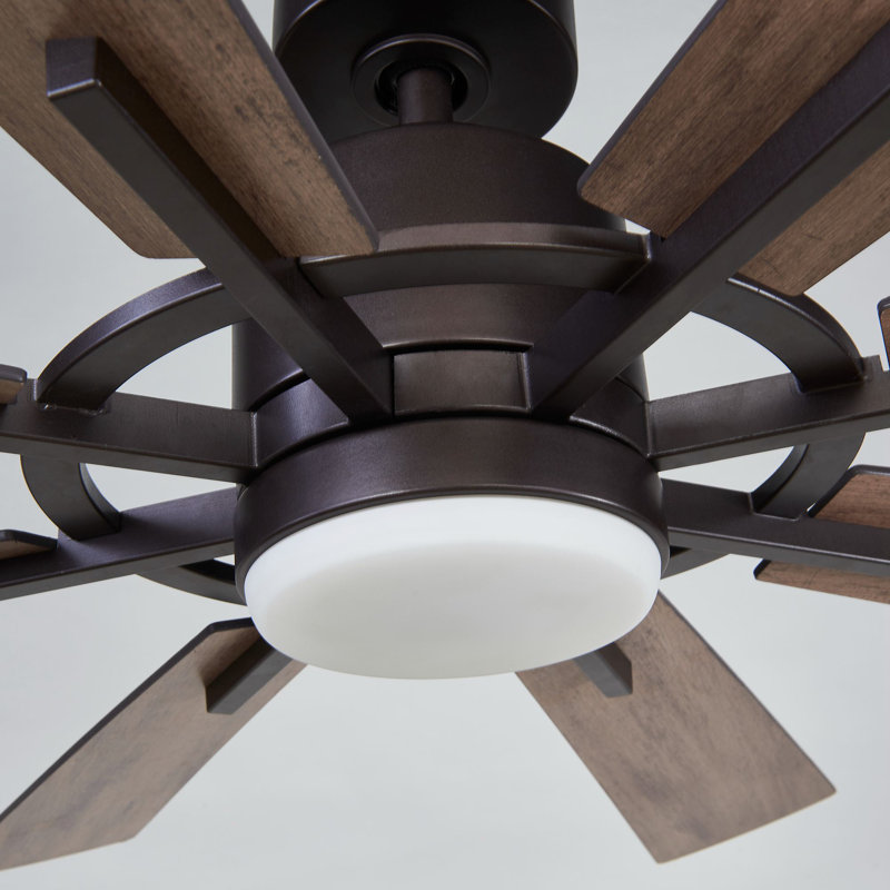 Grand ventilateur de plafond 60 po avec lumières à DEL 3CCT et télécommande Lisa, moteur CC réversible à 6 vitesses, tiges verticales de 5 po / 10 po Lisa