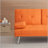 67" Leather Office Sofa Bed, Double Fold, With Coffee Table, Multifunctional