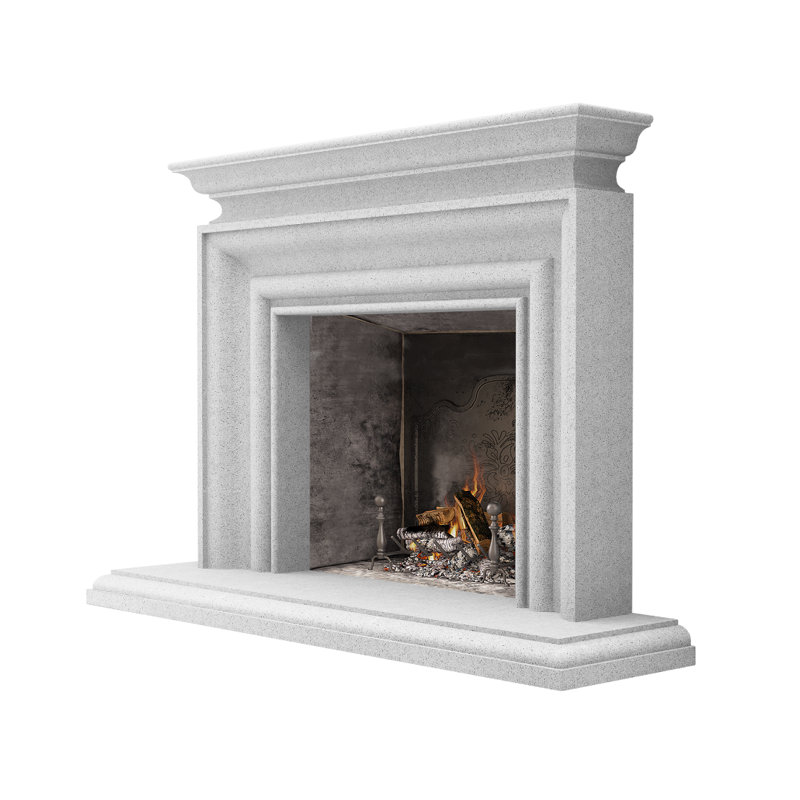 Napa Fireplace Surround, Acid Wash Gray