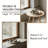 Nested Round Decorative Trays Set - Modern Wooden Centerpiece With Fluted Edge For Coffee Table, Ottoman, And Home Decor