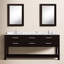 Ensemble de meuble-lavabo de 60 po avec miroir en marbre blanc Carrara Parmer-746539434-716830111