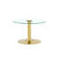 Table basse ronde en verre trempé de 27,5 pouces de diamètre-1961042529