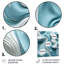 «Blue and White Wave Tiles Impressions I», art mural vagues en métal, impression sur métal bord de mer-1012766885