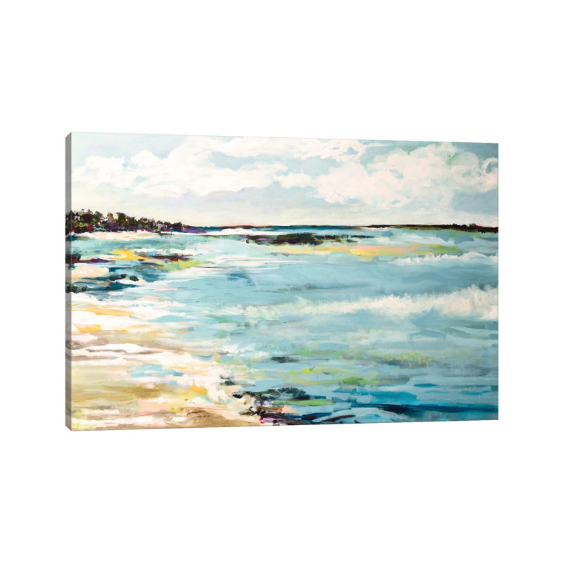 Beach Surf III by Karen Fields - Gallery-Wrapped Canvas Giclée on Canvas, 20.32 cm H x 30.48 cm W, Wrapped Canvas