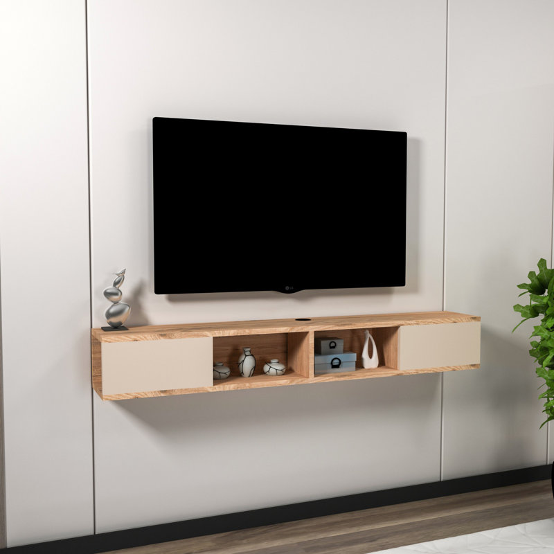 Rossano Unfinished TV Stand for TVs up to 75", Beige