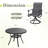 4-Person Round Patio Dining Set With Swivel Textilene Chairs-12098934