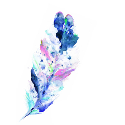 Feather Splash - peinture sur toile tendue
