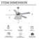 Oaks Aura 52" Reversible Crystal Ceiling Fan Remote 6-Speed DC Motor Ceiling Lighting