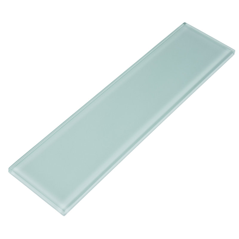 3" X 12" Glass Brick Look Subway Wall Tile, Light Blue