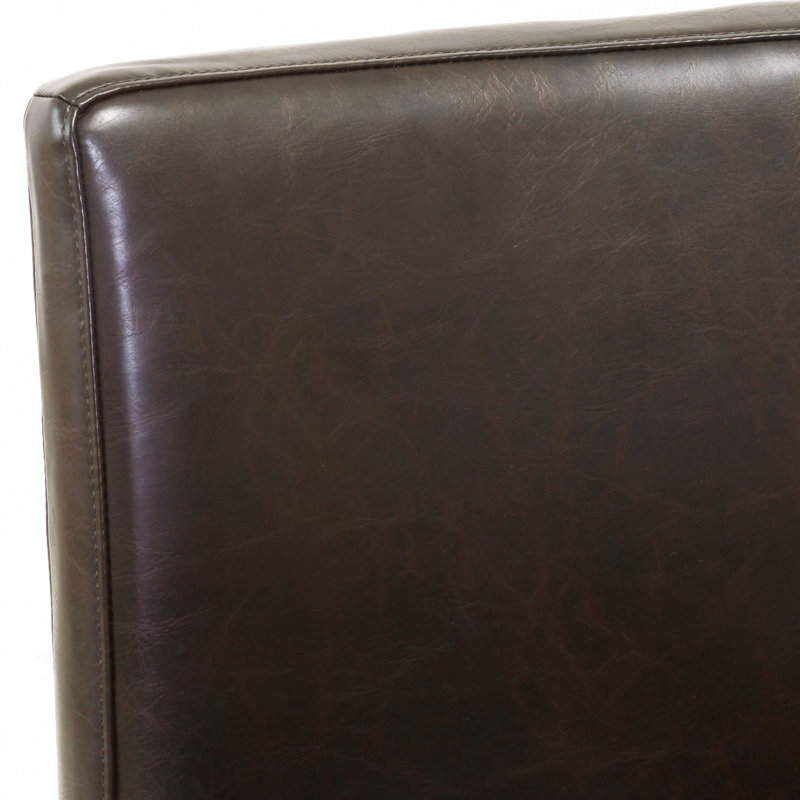 Ensemble de 2 tabourets de comptoir en cuir brun 26 pouces (ensemble de 2)