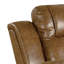 Fauteuil inclinable manuel Kius, similicuir brun, accoudoirs coussinés