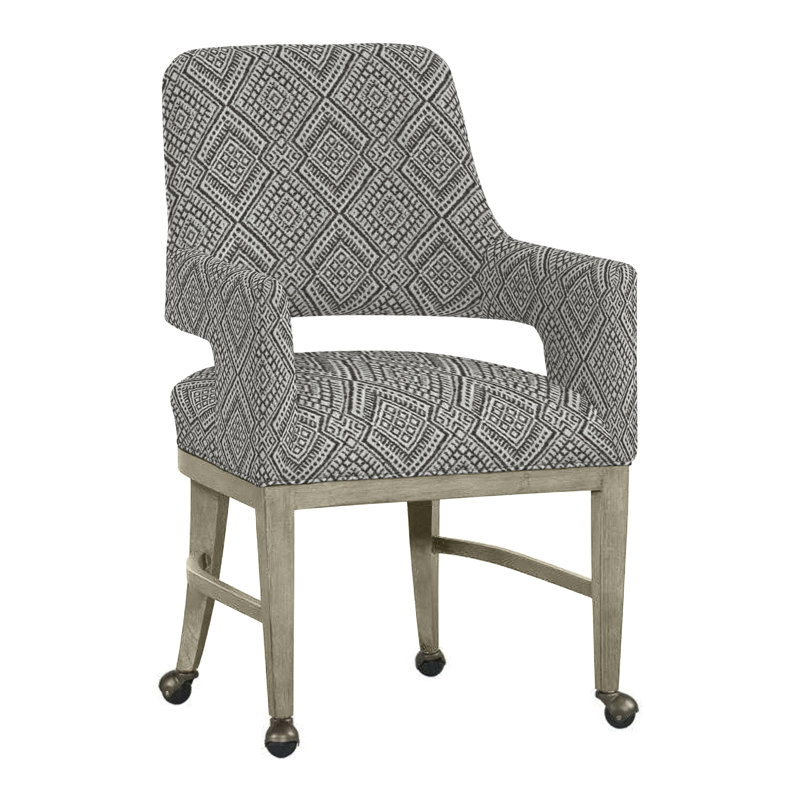 Chaise avec accoudoirs Josie, Amande chamois, 2033 Mousse