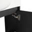 Meuble-lavabo mural 26 po avec lavabo en céramique et porte à fermeture en douceur, emballage KD-554123273