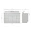 Ensemble de meuble-lavabo simple 61 po avec miroir Partham-94350847