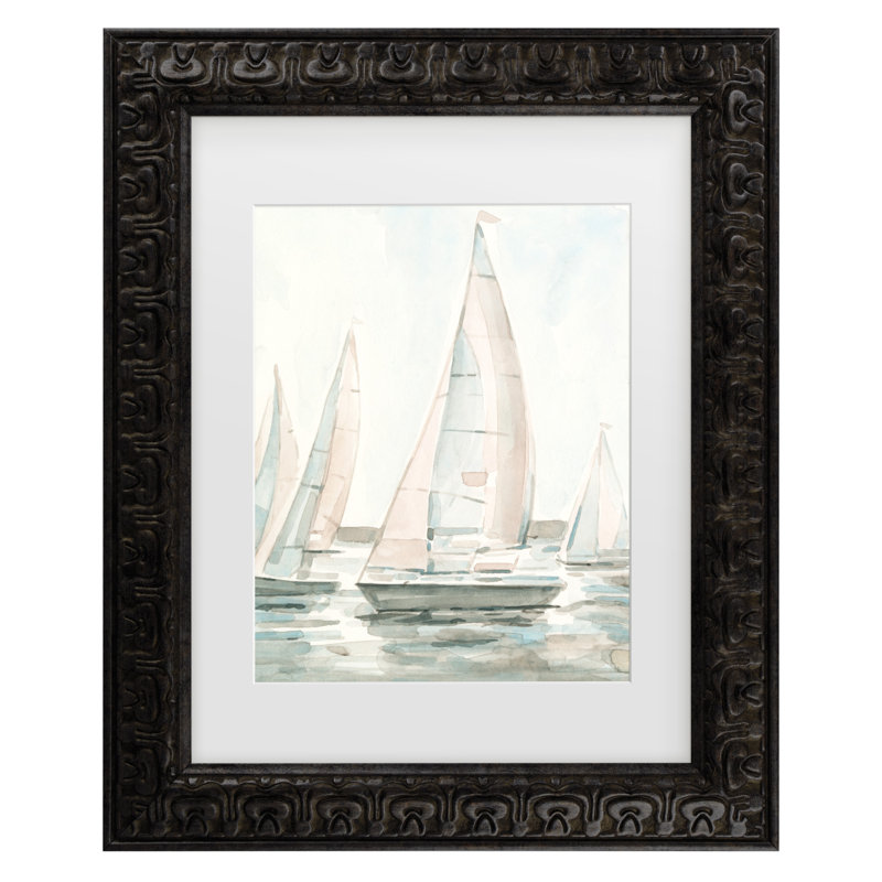 Art sur toile Soft Sail I par Emma Scarvey, H 23,5 po x l 19,5 po x P 0,625 po, Or foncé