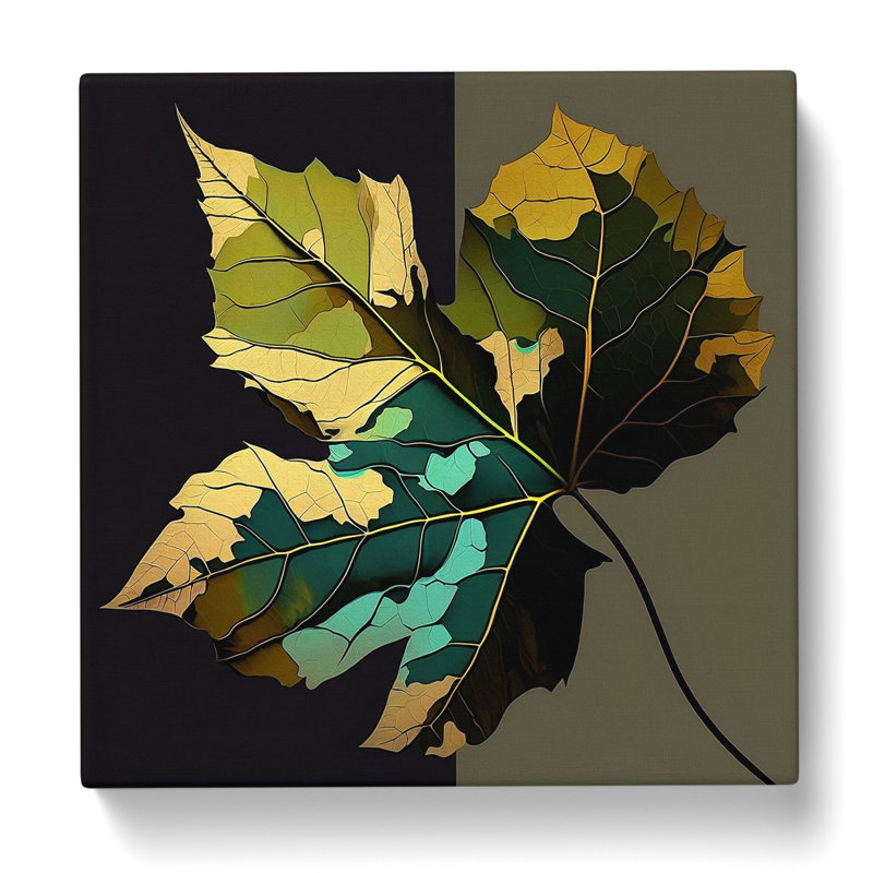 Ivy Leaf Pop Art - Wrapped Canvas