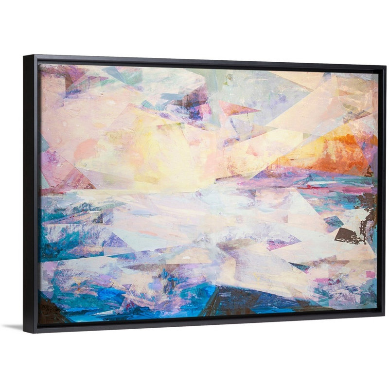 Paysage marin adriatique, 2017 - reproduction, H 14 po x l 20 po x P 1,75 po, Cadre flottant noir